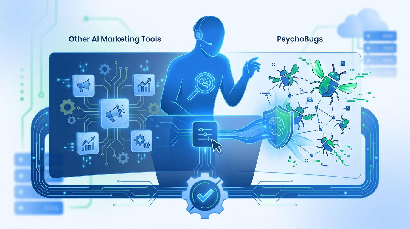 PsychoBugs vs. Other AI Marketing Tools: The Human Oversight Advantage
