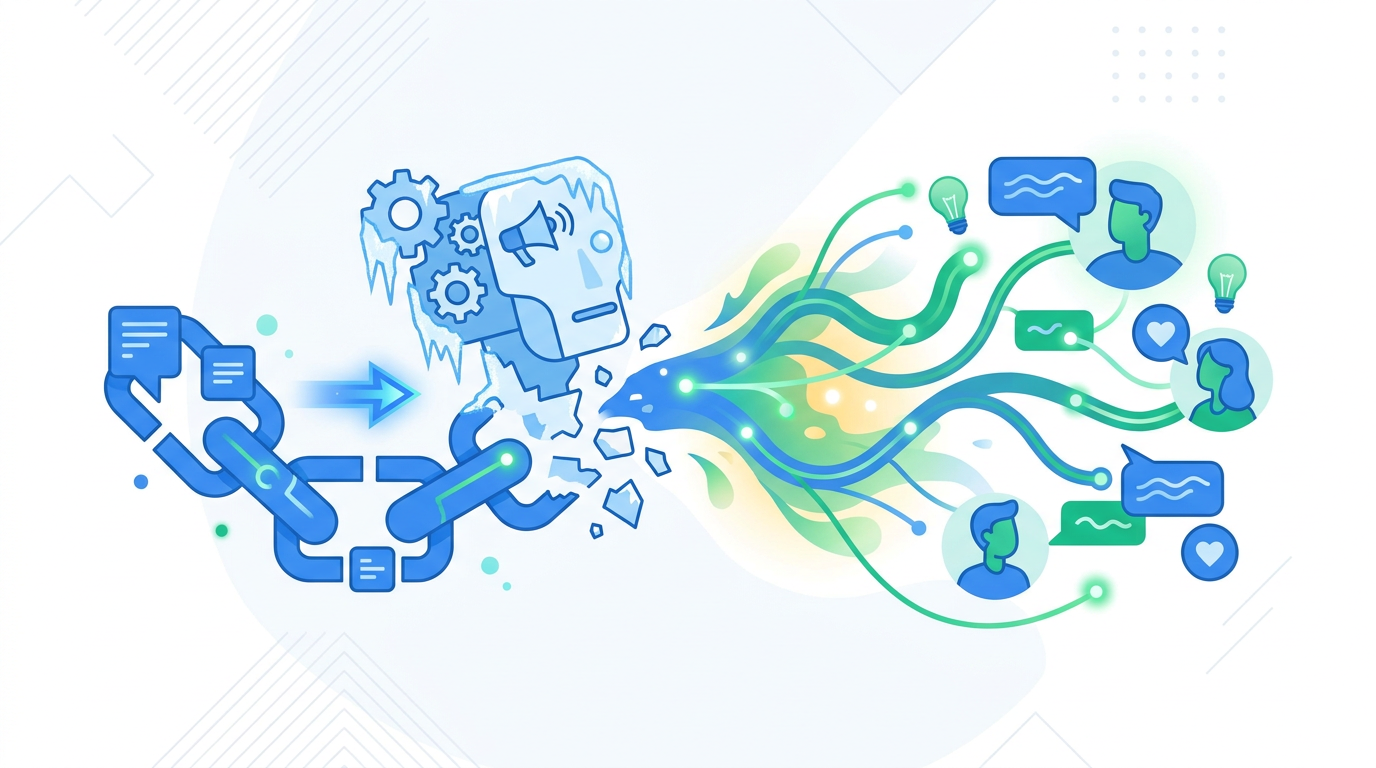 Twitter Thread: The End of "Cold" Marketing AI